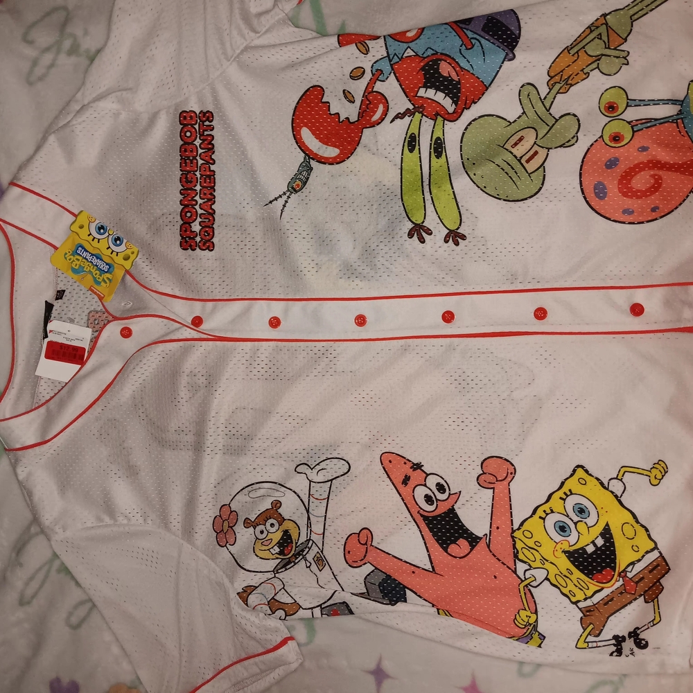 Nickelodeon White and Red SpongeBob Jersey